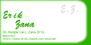 erik zana business card